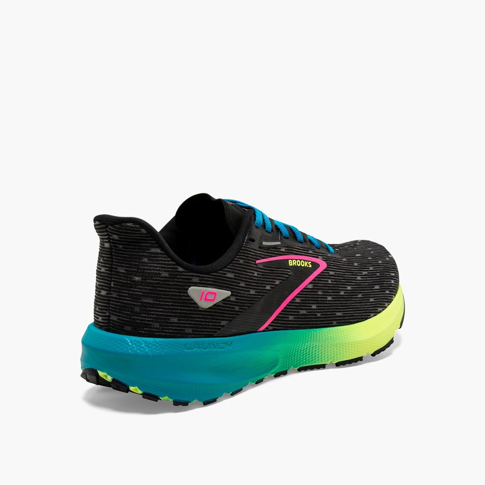 Chaussures Running Route Brooks Launch 10 Blanche Noir Homme | QOD-4517816